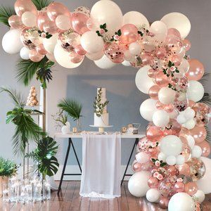 Rose Gold Balloon Arch Garland Kit Party Decor